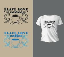 letras de café e ilustración de cotizaciones de café, diseño de pantalones de café, listo para imprimir para prendas de vestir, vector