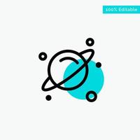 Planet Science Space turquoise highlight circle point Vector icon