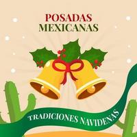 Vintage posadas mexicanas background vector