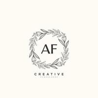 AF Beauty vector initial logo art, handwriting logo of initial signature, wedding, fashion, jewerly, boutique, floral and botanical with creative template for any company or business.