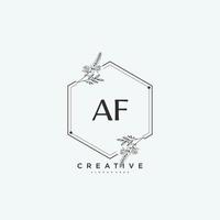 AF Beauty vector initial logo art, handwriting logo of initial signature, wedding, fashion, jewerly, boutique, floral and botanical with creative template for any company or business.