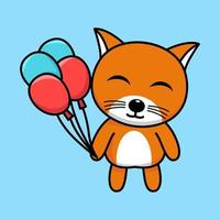 Cute orange cat character premium vector illustration