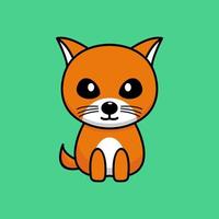 ilustración de vector premium de personaje de gato naranja lindo