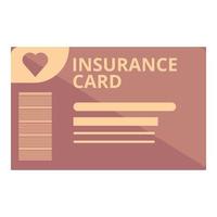 Patient insurance card icon cartoon vector. Medical doctor vector