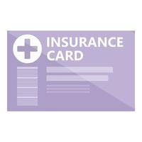 Document medical card icon cartoon vector. Health insurance vector