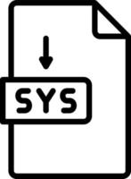 icono de línea para sys vector