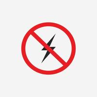 warning energy icon vector isolated. caution, energy, danger, voltage symbol sign