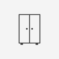 wardrobe, furniture, cupboard icon vector isolated symbol sign