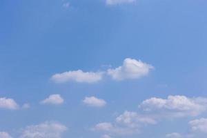 Sky and clouds with soft light from the sun photo