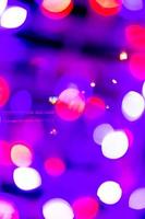 Colorful bokeh abstract background. Noise and gain. Motion blur. photo