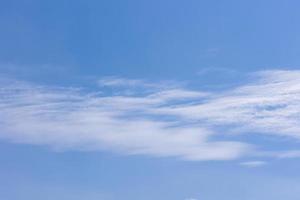 Sky and clouds with soft light from the sun photo