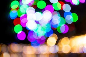 Colorful bokeh abstract background. Noise and gain. Motion blur. photo