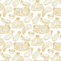 Spicy Shrimp tempura pattern, food vector