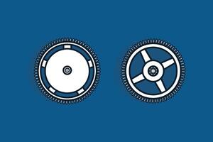 Metal Gears and cogs vector illustration. Mechanism wheels icon concept. Cars auto, gears, wheels symbol logo design.