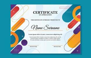 Modern Certificate Template vector