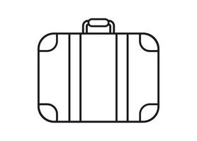 Suitcase icon isolated on white. Vector illustration in flat style.