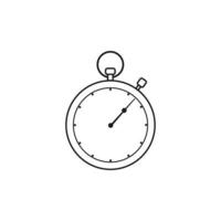 Stopwatch linear icon isolated on a white background. Vector illustration in flat style.