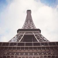 The Eiffel Tower in Paris with Retro Filter Effect photo