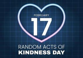 Random Acts of Kindness on February 17th Various Small Actions to Give Happiness in Flat Cartoon Hand Drawn Template Illustration vector