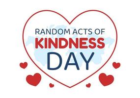 Random Acts of Kindness on February 17th Various Small Actions to Give Happiness in Flat Cartoon Hand Drawn Template Illustration vector