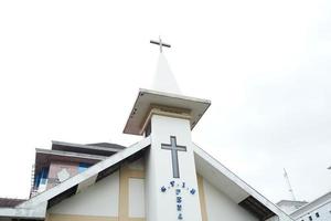 church with sky background photo