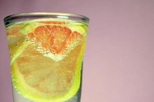 grapefruit and mineral water photo