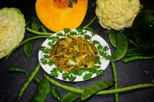 Traditional  Indian Small Fish Curry. Location - Bogura, Bangladesh. Date - 17 November 2022 photo