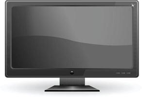 illustration of led monitor isolated vector