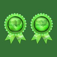 friendly eco icon green color vector