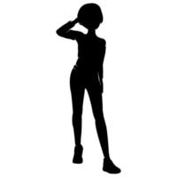 Simple character silhouette design vector