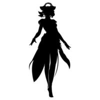 Simple character silhouette design vector