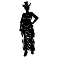 Simple character silhouette design vector