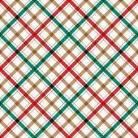 Cute Merry Christmas Tree Red Green Christmas Tree Line Diagonal Stripe Striped Line Mesh Grid Checkered Plaid Tartan Buffalo Scott Gingham Background Seamless Pattern for Christmas Festival Party vector