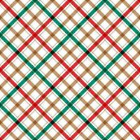 Cute Merry Christmas Tree Red Green Christmas Tree Line Diagonal Stripe Striped Line Mesh Grid Checkered Plaid Tartan Buffalo Scott Gingham Background Seamless Pattern for Christmas Festival Party vector