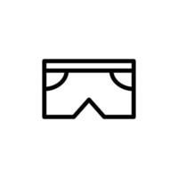 Men's underwear outline icon. Men's underwear symbol.Undergarment icon design suitable for your website, mobile app and freelance needs. Isolated icon illustration on white background vector