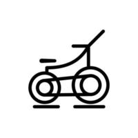 icono de contorno de bicicleta de ejercicio. símbolo de equipo deportivo.diseño de icono de bicicleta de ejercicio adecuado para su sitio web, aplicación móvil y necesidades independientes. ilustración de icono aislado sobre fondo blanco vector