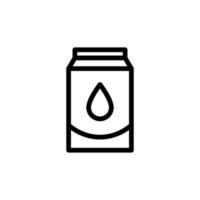 icono de leche en caja. símbolo de bebida saludable. diseño de icono de caja de leche adecuado para sitios web, aplicaciones móviles y necesidades independientes. ilustración de icono aislado sobre fondo blanco vector