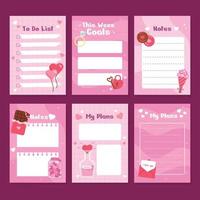 Valentine Journal Template vector