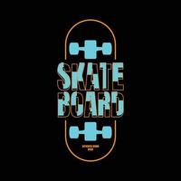 Skateboard illustration typography. perfect for t shirt design vector