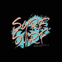 California surfing illustration typography. perfect for designing t-shirts, shirts, hoodies, poster, print vector