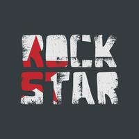 tipografía de ilustración rockstar. perfecto para el diseño de camisetas vector