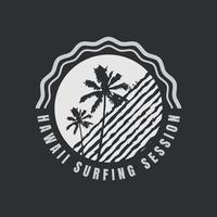 tipografía de ilustración de hawaii. perfecto para el diseño de camisetas vector