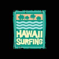 Hawaii illustration typography. perfect for t shirt design vector