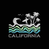 tipografía de ilustración de california. perfecto para el diseño de camisetas vector