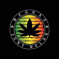 tipografía de ilustración de reggae. perfecto para el diseño de camisetas vector
