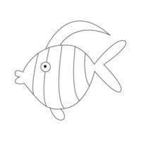 Hand drawn vector illustration of fish isolated on white background.