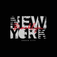 New york illustration typography. perfect for t shirt design vector