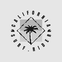 California illustration typography. perfect for t shirt design vector