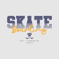 Skateboard illustration typography. perfect for t shirt design vector