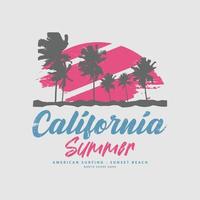 California illustration typography. perfect for t shirt design vector